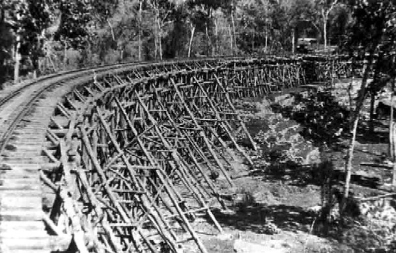 Původní konstrukce Železnice smrti